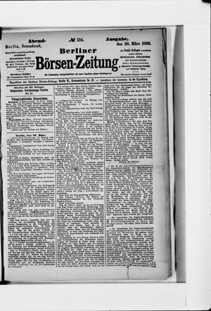 Berliner Börsen-Zeitung on Mar 20, 1886