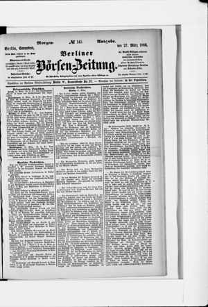 Berliner Börsen-Zeitung vom 26.03.1886
