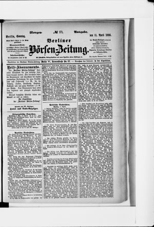 Berliner Börsen-Zeitung vom 11.04.1886
