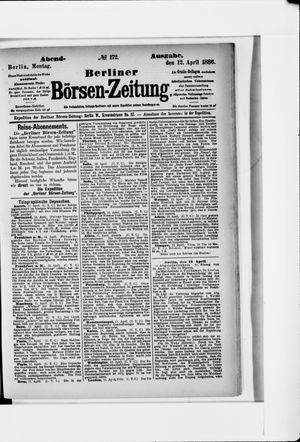 Berliner Börsen-Zeitung on Apr 12, 1886