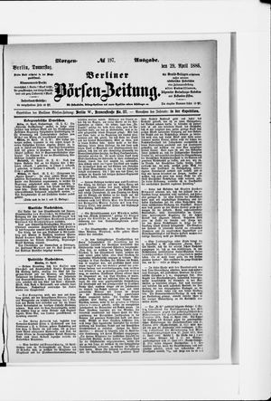 Berliner Börsen-Zeitung vom 29.04.1886