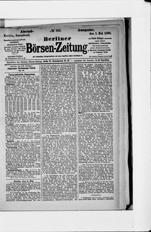 Berliner Börsen-Zeitung vom 01.05.1886
