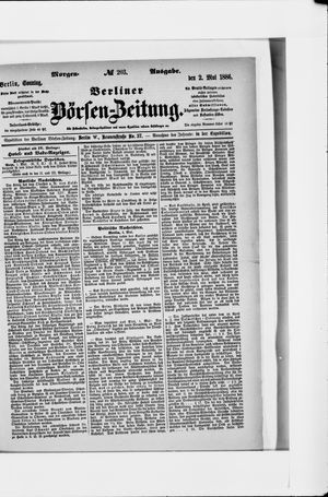 Berliner Börsen-Zeitung vom 02.05.1886