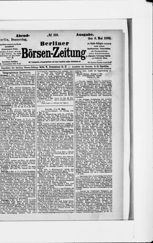 Berliner Börsen-Zeitung vom 06.05.1886