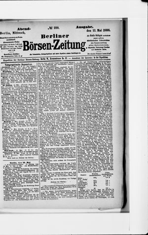 Berliner Börsen-Zeitung vom 12.05.1886