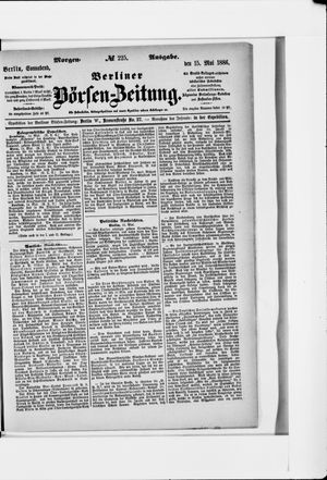 Berliner Börsen-Zeitung on May 15, 1886