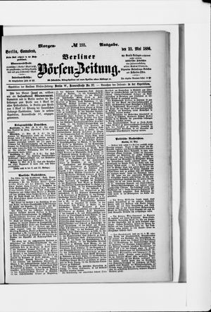 Berliner Börsen-Zeitung vom 22.05.1886