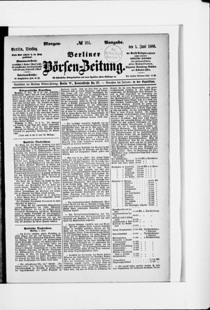 Berliner Börsen-Zeitung vom 01.06.1886