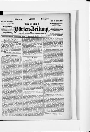 Berliner Börsen-Zeitung vom 02.06.1886