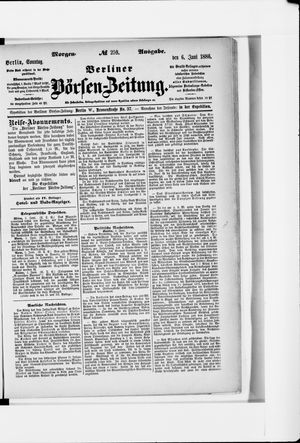 Berliner Börsen-Zeitung on Jun 6, 1886