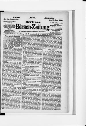 Berliner Börsen-Zeitung on Jun 10, 1886