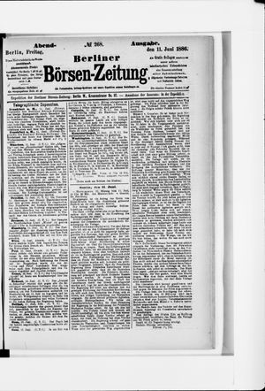Berliner Börsen-Zeitung vom 11.06.1886
