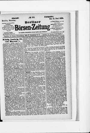 Berliner Börsen-Zeitung on Jun 15, 1886