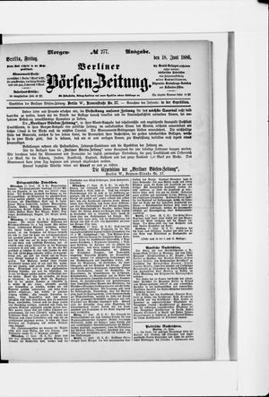 Berliner Börsen-Zeitung on Jun 18, 1886