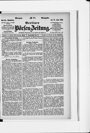 Berliner Börsen-Zeitung on Jun 19, 1886