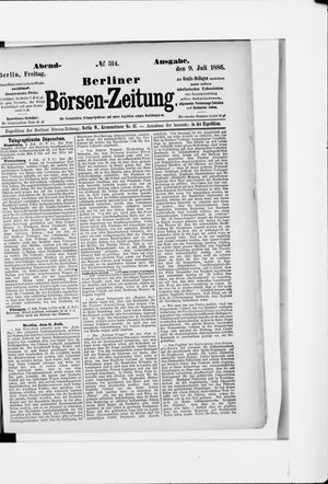 Berliner Börsen-Zeitung vom 09.07.1886