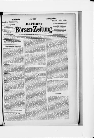Berliner Börsen-Zeitung vom 10.07.1886