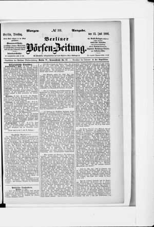 Berliner Börsen-Zeitung vom 13.07.1886