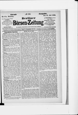 Berliner Börsen-Zeitung on Jul 13, 1886