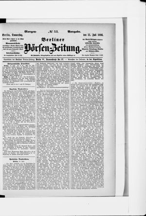 Berliner Börsen-Zeitung vom 15.07.1886