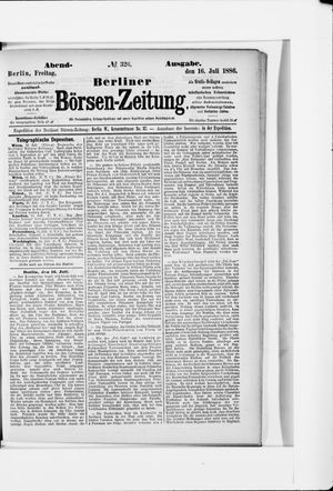Berliner Börsen-Zeitung vom 16.07.1886