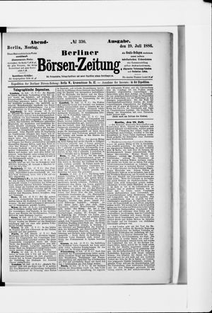 Berliner Börsen-Zeitung vom 19.07.1886