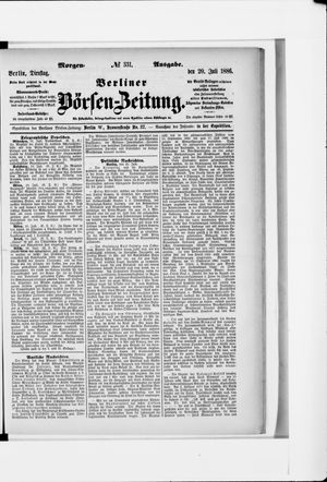 Berliner Börsen-Zeitung vom 20.07.1886