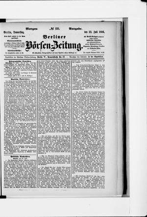 Berliner Börsen-Zeitung vom 22.07.1886