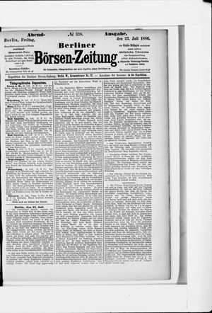 Berliner Börsen-Zeitung vom 23.07.1886