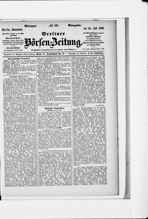 Berliner Börsen-Zeitung vom 24.07.1886