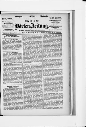 Berliner Börsen-Zeitung vom 25.07.1886