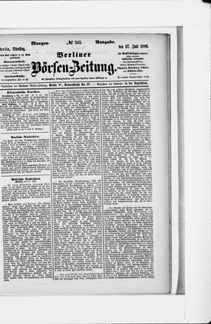 Berliner Börsen-Zeitung vom 27.07.1886