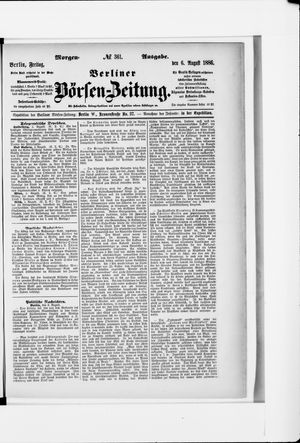 Berliner Börsen-Zeitung vom 06.08.1886