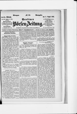 Berliner Börsen-Zeitung vom 11.08.1886