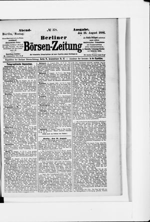 Berliner Börsen-Zeitung vom 16.08.1886