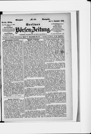 Berliner Börsen-Zeitung on Sep 3, 1886