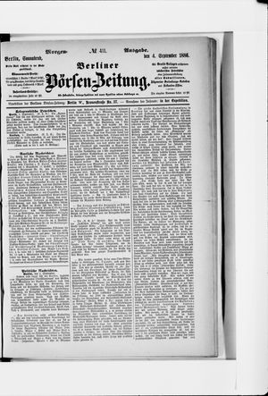 Berliner Börsen-Zeitung vom 04.09.1886