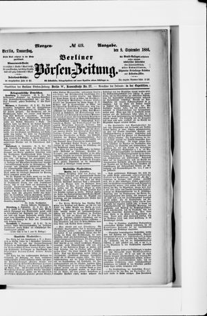 Berliner Börsen-Zeitung vom 09.09.1886