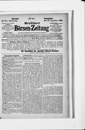Berliner Börsen-Zeitung vom 23.09.1886