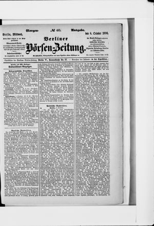 Berliner Börsen-Zeitung vom 06.10.1886