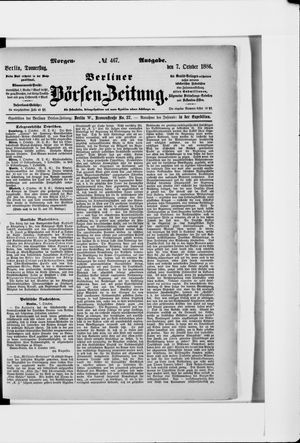 Berliner Börsen-Zeitung vom 07.10.1886