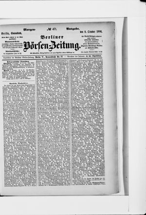 Berliner Börsen-Zeitung vom 09.10.1886