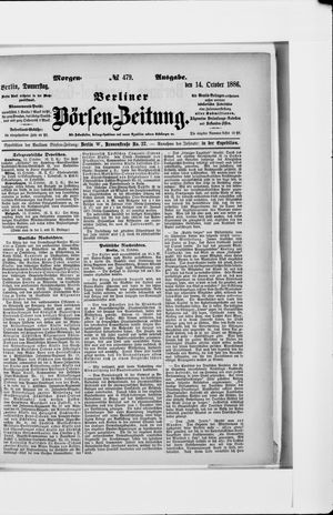 Berliner Börsen-Zeitung vom 14.10.1886