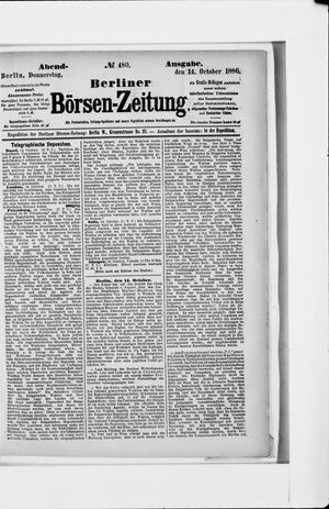 Berliner Börsen-Zeitung vom 14.10.1886