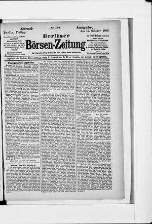 Berliner Börsen-Zeitung vom 15.10.1886