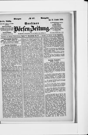 Berliner Börsen-Zeitung vom 19.10.1886