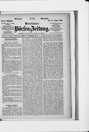 Berliner Börsen-Zeitung vom 20.10.1886