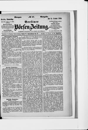 Berliner Börsen-Zeitung vom 21.10.1886