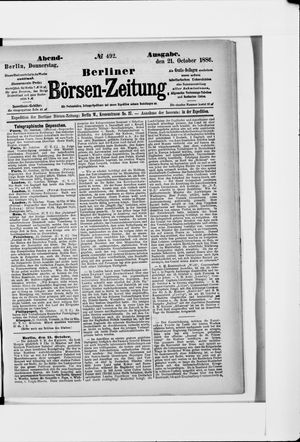 Berliner Börsen-Zeitung vom 21.10.1886