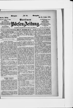 Berliner Börsen-Zeitung vom 22.10.1886